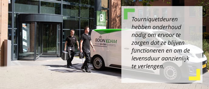 Tourniquetdeuren hebben onderhoud nodig | Boon Edam